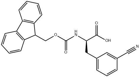 FMOC-D-3-CYANOPHENYLALANINE Structure
