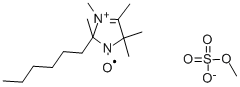 2-HEXYL-2,3,4,5,5-PENTAMETHYL-3-IMIDAZOLINIUM-1-OXYLMETHYLSULFATE,자유라디칼 구조식 이미지