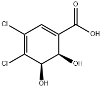 (2R,3R)-1-CARBOXY-4,5-DICHLORO-2,3-DIHYDROXYCYCLOHEXA-4,6-DIENE, 95 Structure