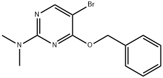 4-BENZYLOXY-5-BROMO-2-(N,N-DIMETHYLAMINO)피리미딘 구조식 이미지