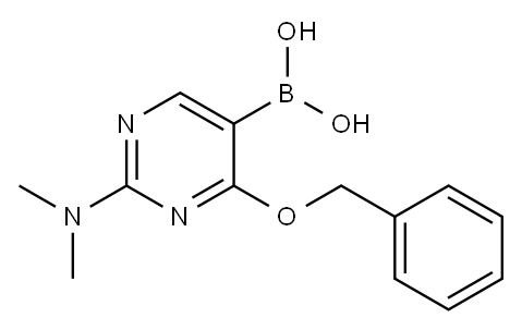 4-BENZYLOXY-2-DIMETHYLAMINO-PYRIMIDINE-5-BORONIC ACID Structure
