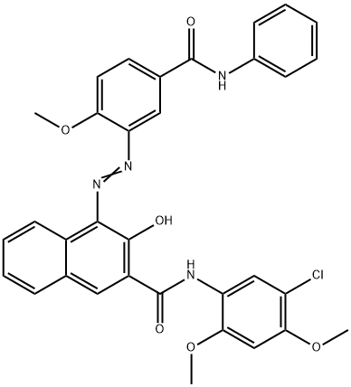 5'-chloro-3-hydroxy-2',4'-dimethoxy-4-[[2-methoxy-5-(phenylcarbamoyl)phenyl]azo]naphthalene-2-carboxanilide 구조식 이미지