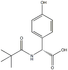 (R)-α-[(2,2-디메틸-1-옥소프로필)아미노]-4-히드록시벤젠아세트산 구조식 이미지