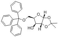 1,2-O-이소프로필리덴-5-O-트리페닐메틸-알파-D-자일로푸라노사이드 구조식 이미지