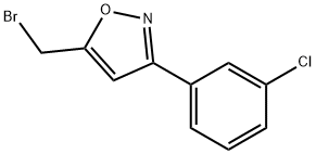 5-BROMOMETHYL-3-(3-CHLORO-PHENYL)-ISOXAZOLE Structure