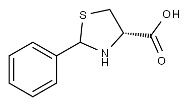 (4S,2R,S)-2-PHENYLTHIAZOLIDINE-4-CARBOXYLIC ACID Structure