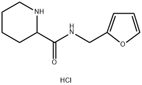 N-(2-Furylmethyl)-2-piperidinecarboxamidehydrochloride 구조식 이미지