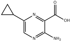 Pyrazinecarboxylic acid, 3-amino-6-cyclopropyl- (7CI,8CI) Structure