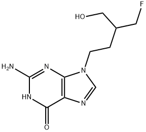 6H-PURIN-6-ONE, 2-AMINO-9-[4-(FLUORO)-3-(HYDROXYMETHYL)BUTYL]-1,9-DIHYDRO Structure