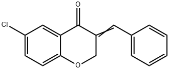 (E)-3-벤질리덴-6-클로로크로만-4-온 구조식 이미지