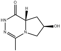 Pyrrolo[1,2-d][1,2,4]triazin-1(2H)-one, 6,7,8,8a-tetrahydro-7-hydroxy-4-methyl-, (7R,8aS)- (9CI) 구조식 이미지