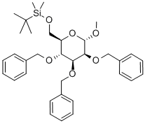 Methyl-6-O-(tert.-butyldimethylsilyl)-2,3,4-tri-O-benzyl-α-D-mannopyranoside Structure