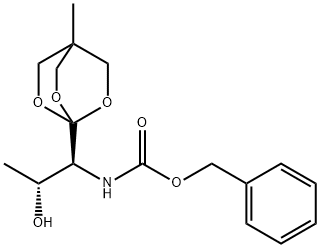 1-[N-BENZYLOXYCARBONYL-(1S,2R)-1-AMINO-2-HYDROXYPROPYL]-4-METHYL-2,6,7-TRIOXABICYCLO[2.2.2]OCTANE 구조식 이미지