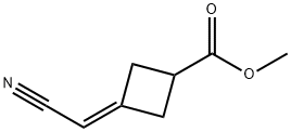 Cyclobutanecarboxylic acid, 3-(cyanomethylene)-, methyl ester (9CI) Structure