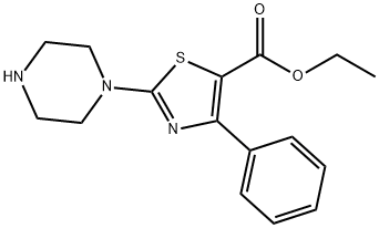 에틸2-피페라진-4-페닐티아졸-5-카르복실레이트 구조식 이미지