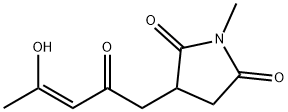 2,5-Pyrrolidinedione, 3-[(3Z)-4-hydroxy-2-oxo-3-pentenyl]-1-methyl- (9CI) 구조식 이미지