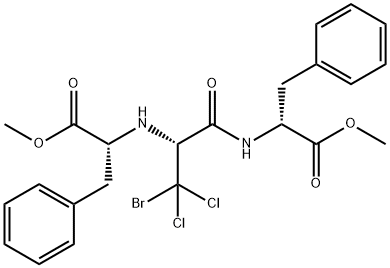 D-페닐알라닌,3-브로모-3,3-디클로로-N-[(1R)-2-메톡시-2-옥소-1-(페닐메틸)에틸]알라닐-,메틸에스테르(9CI) 구조식 이미지