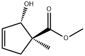 3-Cyclopentene-1-carboxylicacid,2-hydroxy-1-methyl-,methylester,(1S,2S)- 구조식 이미지