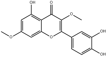 2-(3,4-dihydroxyphenyl)-5-hydroxy-3,7-dimethoxy-4-benzopyrone 구조식 이미지