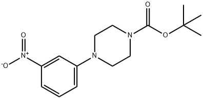 TERT-부틸4-(3-니트로페닐)피페라진-1-카르복실레이트 구조식 이미지