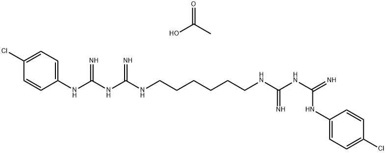 Chlorhexidine diacetate 구조식 이미지