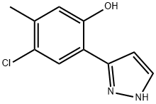 4-Chloro-5-methyl-2-(1H-pyrazol-5-yl)phenol Structure