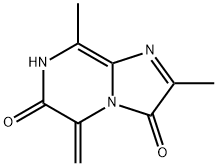 Imidazo[1,2-a]pyrazine-3,6(5H,7H)-dione, 2,8-dimethyl-5-methylene- (9CI) 구조식 이미지