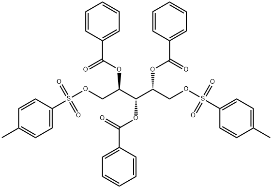 2-O,3-O,4-O-트리벤조일-D-아라비니톨디-p-톨루엔설포네이트 구조식 이미지