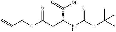 D-ASPARTIC ACID, N-[(1,1-DIMETHYLETHOXY)CARBONYL]-, 4-(2-PROPENYL) ESTER Structure