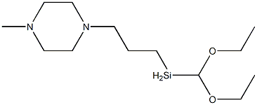 Piperazine, 1-(3-(diethoxymethylsilyl)propyl)-4-methyl- Structure