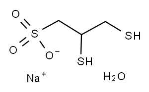 DL-2,3-Dimercapto-1-propanesulfonic acid sodium salt monohydrate Structure