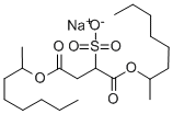 sodium 1,4-bis(1-methylheptyl) 2-sulphonatosuccinate  Structure