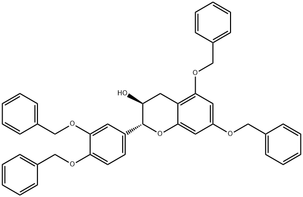 (2R-trans)-2-[3,4-bis(phenylmethoxy)phenyl]-3,4-dihydro-5,7-bis(phenylmethoxy)-2H-1-benzopyran-3-ol Structure