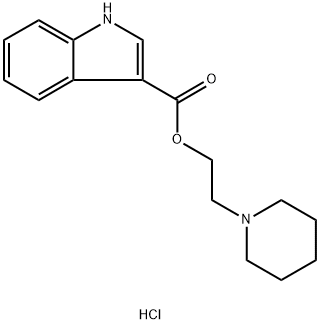 1-피페리디닐에틸-1H-인돌-3-카르복실레이트염산염 구조식 이미지
