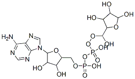 [5-(6-aminopurin-9-yl)-3,4-dihydroxyoxolan-2-yl]methyl [hydroxy-[(3,4,5-trihydroxyoxolan-2-yl)methoxy]phosphoryl] hydrogen phosphate 구조식 이미지