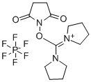 Dipyrrolidino(N-succinimidyloxy)carbenium hexafluorophosphate Structure
