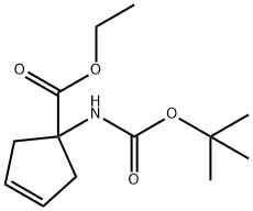 에틸1-(Boc-aMino)-3-사이클로펜텐카복실레이트 구조식 이미지