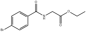 (4-Bromo-benzoylamino)-acetic acid ethyl ester Structure