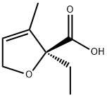 2-Furancarboxylicacid,2-ethyl-2,5-dihydro-3-methyl-,(2S)-(9CI) Structure