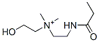 Ethanaminium,  2-hydroxy-N,N-dimethyl-N-[2-[(1-oxopropyl)amino]ethyl]- Structure