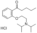 2-Valeryl-beta-(N,N-diisopropyl)phenoxyethylamine, hydrochloride Structure