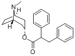 α-Phenylbenzenepropionic acid 8-methyl-8-azabicyclo[3.2.1]octan-3-yl ester Structure