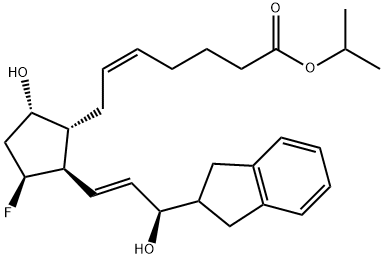 9ALPHA,15R-DIHYDROXY-11BETA-FLUORO-15-(2,3-DIHYDRO-1H-INDEN-2-YL)-16,17,18, 19,20-PENTANOR-PROSTA-5Z,13E-DIEN-1-OIC ACID, ISOPROPYL ESTER Structure