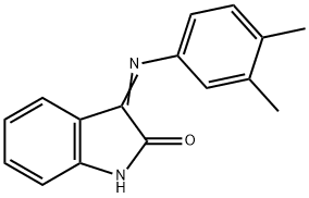 3-[(3,4-dimethylphenyl)imino]-1,3-dihydro-2H-indol-2-one Structure
