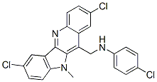 (4-CHLORO-PHENYL)-(2,7-DICHLORO-10-METHYL-10H-INDOLO[3,2-B]QUINOLIN-11-YL)-METHYL-AMINE 구조식 이미지