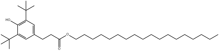 스테아릴-β-(3,5-디-t-부틸-4-하이드록시페닐)프로피오네이트 구조식 이미지