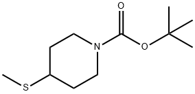 tert-부틸4-(메틸티오)피페리딘-1-카르복실레이트 구조식 이미지