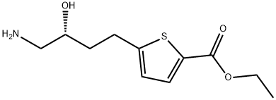 ETHYL 5-[(3R)-4-AMINO-3-HYDROXYBUTYL]THIOPHENE-2-CARBOXYLATE Structure