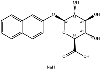 2-NAPHTHYL-BETA-D-GLUCURONIC ACID, SODIUM SALT 구조식 이미지