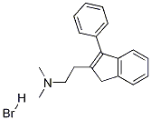N,N-디메틸-3-페닐-1H-인덴-2-에타나민하이드로브로마이드 구조식 이미지